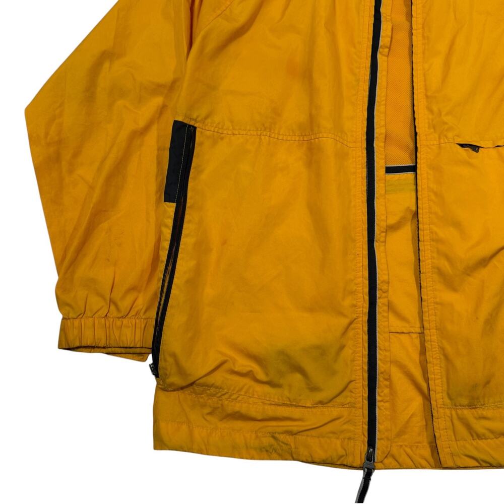 Vintage Nike Yellow Windbreaker Jacket Mens Medium ZipMesh Lined Y2K Outdoor - Picture 3 of 7